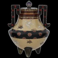 Rare Large Meiji Period Japanese Cloisonne Censer - 3903318