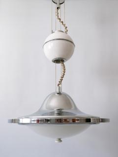 Rare Large Mid Century Modern Counterweight Pendant Lamp UFO Italy 1960s - 2677830