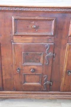 Rare Late 17th Century Italian Solid Walnut Louis XIV Antique Sideboard - 3555733