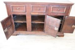 Rare Late 17th Century Italian Solid Walnut Louis XIV Antique Sideboard - 3555734