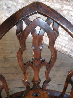 Rare Late 18th Century George III Gothick Yew Wood Windsor Chair - 670517