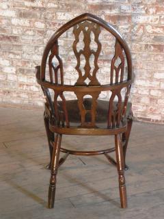 Rare Late 18th Century George III Gothick Yew Wood Windsor Chair - 670519