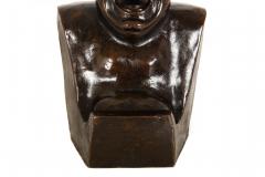 Rare Laughing Buddha Self Portrait Bronze Sculpture Bust by Enrico Caruso - 4522375