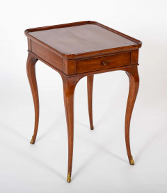 Rare Louis XV Mahogany Tray Top Single Drawer Side Table - 3882413