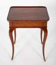 Rare Louis XV Mahogany Tray Top Single Drawer Side Table - 3882424