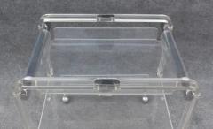 Rare Lucite Steel Two Tier Bar Cart Italian circa 1980s - 3303811