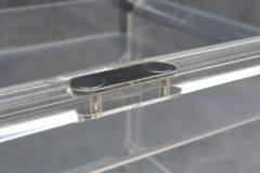 Rare Lucite Steel Two Tier Bar Cart Italian circa 1980s - 3303836