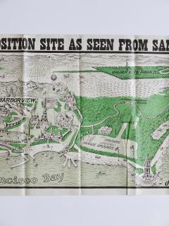 Rare Map San Francisco World s Fair Exposition Site 1911 The Owl Drug Co  - 4614906