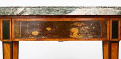 Rare Marble Top Dutch Demilune Classic Console with Chinoiserie Apron - 3298578