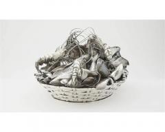 Rare Mario Buccellati Silver Nautical Marine Centerpiece Seafood Basket - 3140942