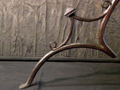 Rare Medieval Wrought Iron Round Table Stand with Porphyry top - 4381348