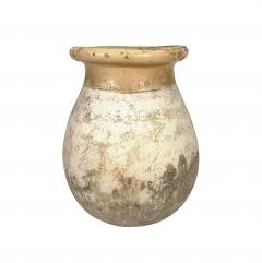 Rare Medium Antique French Biot Jar with Butter Yellow Glazed Rim - 4697434