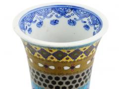 Rare Meiji Japanese Cloisonne Enamel On Porcelain Bats Vase Signed - 4120399