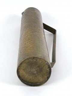 Rare Mid Century Hammered Brass Tall Grip Vase or Watering Can Germany 1960s - 4601486