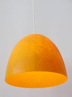 Rare Mid Century Modern Fiberglass Pendant Lamp or Hanging Light Germany 1970s - 3180245