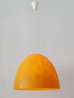 Rare Mid Century Modern Fiberglass Pendant Lamp or Hanging Light Germany 1970s - 3180250
