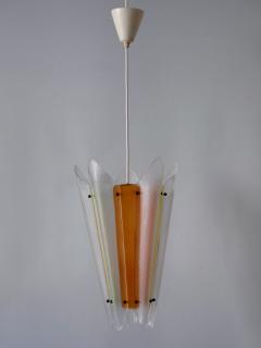 Rare Mid Century Modern Multi Colored Lucite Pendant Lamp Germany 1960s - 2377209