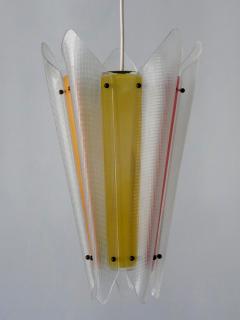 Rare Mid Century Modern Multi Colored Lucite Pendant Lamp Germany 1960s - 2377212