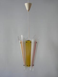 Rare Mid Century Modern Multi Colored Lucite Pendant Lamp Germany 1960s - 2377214