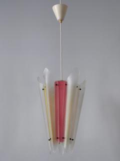 Rare Mid Century Modern Multi Colored Lucite Pendant Lamp Germany 1960s - 2377217
