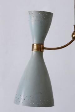 Rare Mid Century Modern Two Armed Diabolo Pendant Lamp or Chandelier Italy 1950s - 4184800
