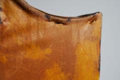 Rare Mid Century Table Lamp in Goatskin and Wrought Iron 1950s - 4396297