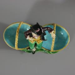 Rare Minton Majolica Figure with Baskets - 3838603