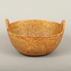 Rare Native American Burl Ash Bowl with Handles - 4533574