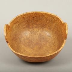 Rare Native American Burl Ash Bowl with Handles - 4533578