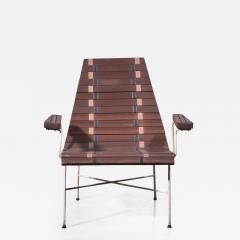 Rare Oregon Pine and Metal Lounge chair USA - 2151496