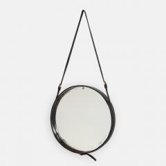 Rare Original Pair of Leather Mirrors by Jacques Adnet - 2718566