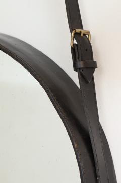Rare Original Pair of Leather Mirrors by Jacques Adnet - 2718569