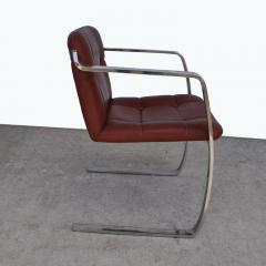 Rare Pair Cumberland Stainless Steel and Leather Armchairs - 2706369