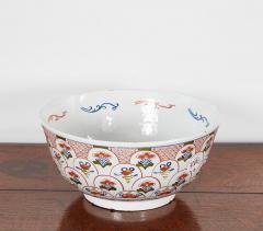 Rare Pair of 18th c English Delft Polychrome Punch Bowls - 4558097