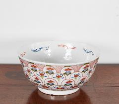 Rare Pair of 18th c English Delft Polychrome Punch Bowls - 4558100