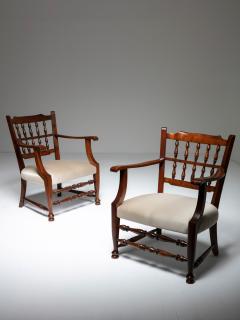 Rare Pair of Armchairs by Tomaso Buzzi - 4725942