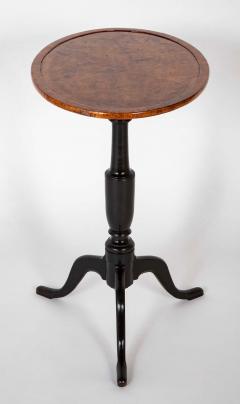 Rare Pair of Burl Elm Oval Tilt Top Stands - 4217690