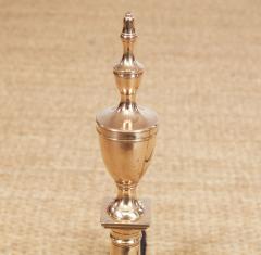 Rare Pair of Federal Bell Metal Andirons - 4122836