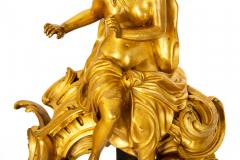 Rare Pair of French Antique Bronze Fireplace Chenets Vulcan and Venus  - 4618128