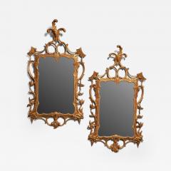 Rare Pair of George III 18th Century Rocco Giltwood Mirrors circa 1760 1770 - 4058032