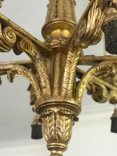 Rare Pair of Italian 18th Century Giltwood Chandelier - 4796470