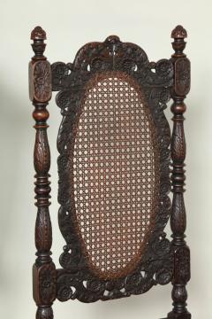 Rare Pair of James II Walnut Hall Chairs - 2884715