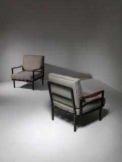 Rare Pair of Lounge Chairs Model P24 by Osvaldo Borsani for Tecno - 4726201