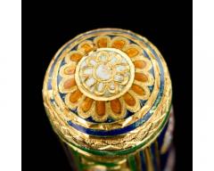 Rare Qajar Gold and Enamel Parasol Cane Handle - 2961010