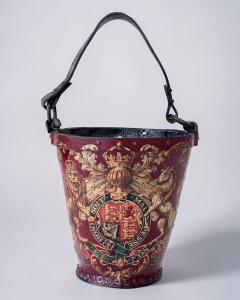Rare Red Leather Fire Bucket c 1840 - 4824759