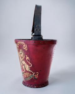 Rare Red Leather Fire Bucket c 1840 - 4824760