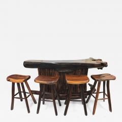 Rare Rosewood Bar and Stools - 429151