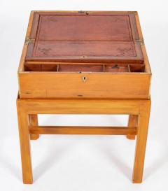 Rare Satinwood Lap Desk on Matching Stand - 3256081