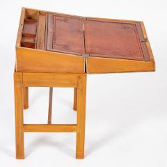 Rare Satinwood Lap Desk on Matching Stand - 3256082