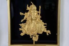 Rare Sconce with a Buddha Bronze Figure Maison Guerin Paris circa 1970 - 3862267